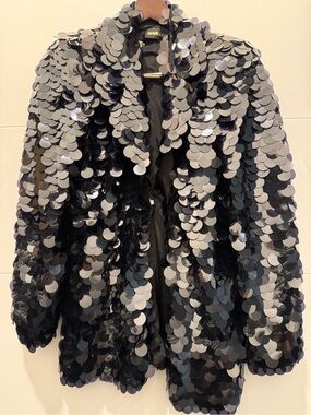 Sequin Embellished Black Blazer